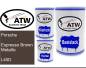 Preview: Porsche, Espresso Brown Metallic, L40D: 500ml Lackdose + 500ml Klarlack + 250ml Härter - Set, von ATW Autoteile West.